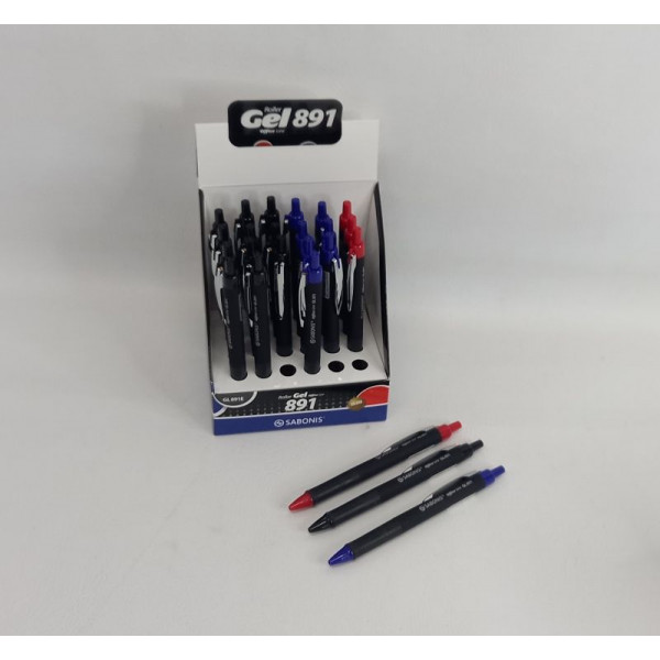 BOLIGRAFO GEL 3 COLOR RET 0.5MM CX24 GL891SURT SABBONIS