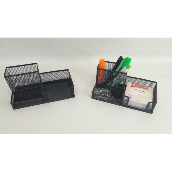 SET ESCRITORIO ALAMBRE NEGRO 10X20X10CM H9058 SKYCOLOR