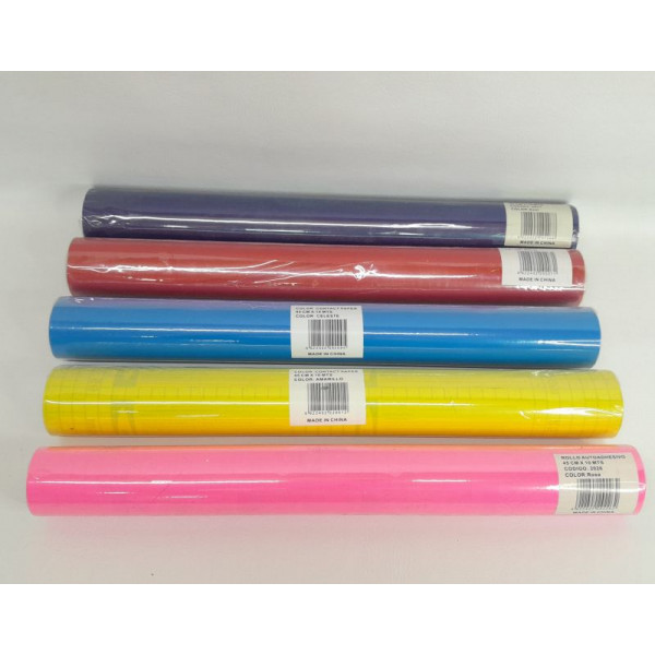 ROLLO AUTOADHESIVO COLOR 45X10 MTS  19002 REX