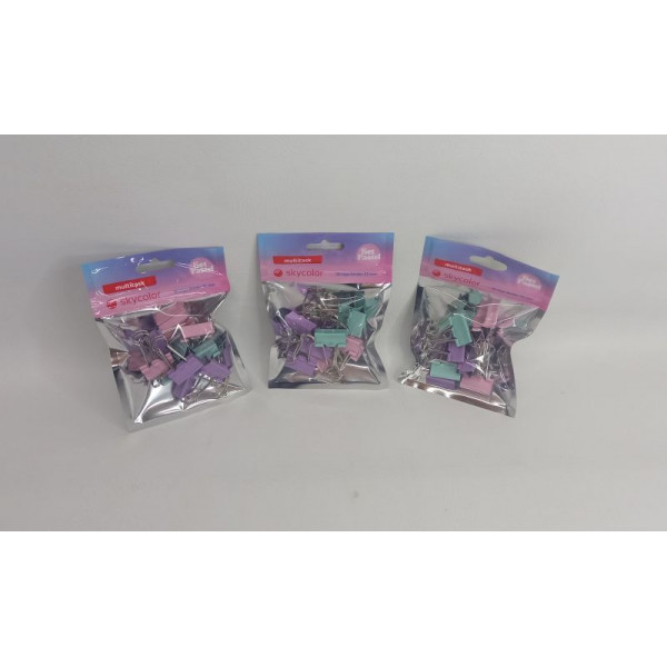 BROCHES BINDER 25MM X10 PASTEL HRC2310-10 SKYCOLOR