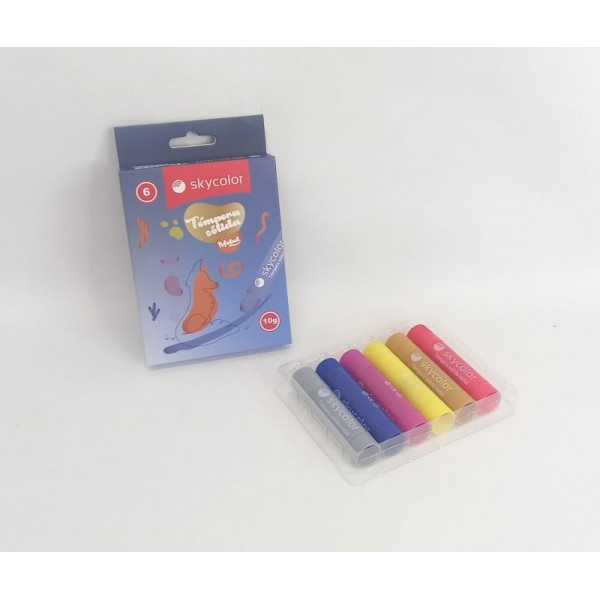 TEMPERA SOLIDA  METALIZADA  X6 10gr JJ01030-6M SKYCOLOR