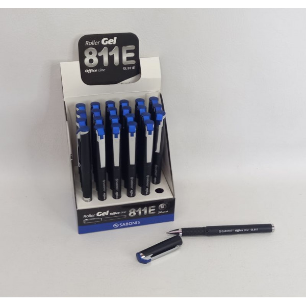 BOLIGRAFO GEL AZUL 0.7mm X24  GL811A  SABONIS