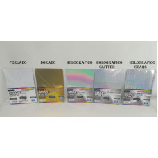 FILM ADHESIVO INJET A4 X10 PERL/DOR/HOLOG/GLIT/STARS