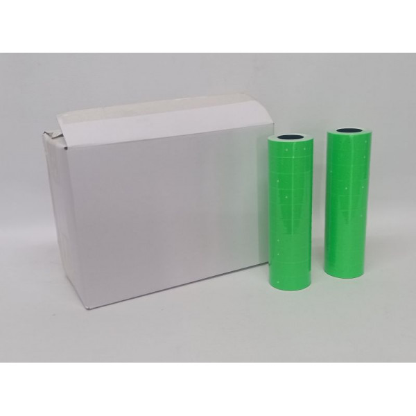 ROLLOS ETIQUETAS FLUO VERDE X10 488GR