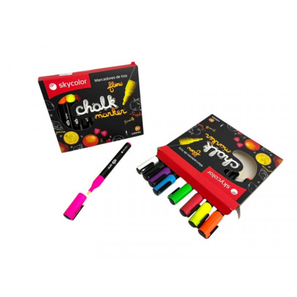 MARCADOR TIZA LIQUIDA FLOW X10 MCF-2010 SKYCOLOR