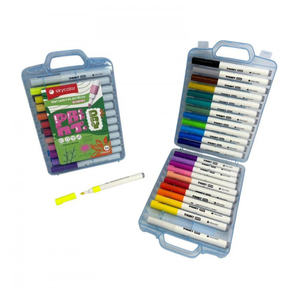 MARCADOR ACRILICO DAY X24 LAVABLE MALD-2024 SKYCOLOR