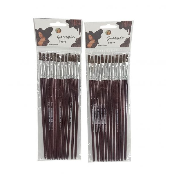 PINCEL X12 Nro4 CHATO PELO DE PONY 351-4 ASB