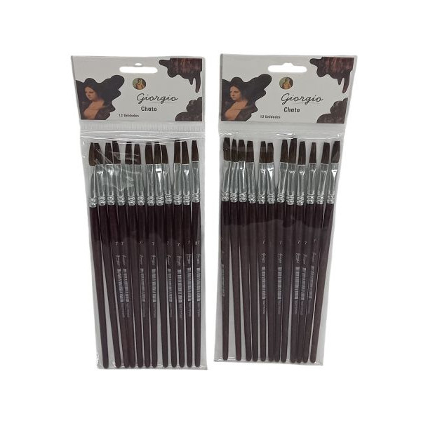 PINCEL X12 Nro7 CHATO PELO DE PONY 351-7 ASB