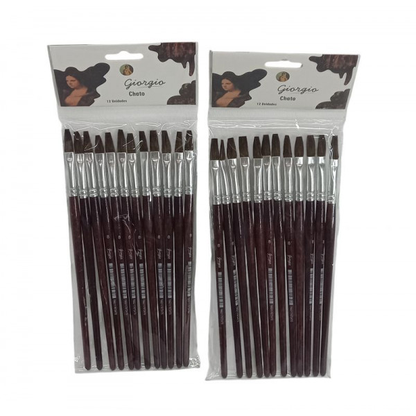 PINCEL X12 Nro8 CHATO PELO DE PONY 351-8 ASB