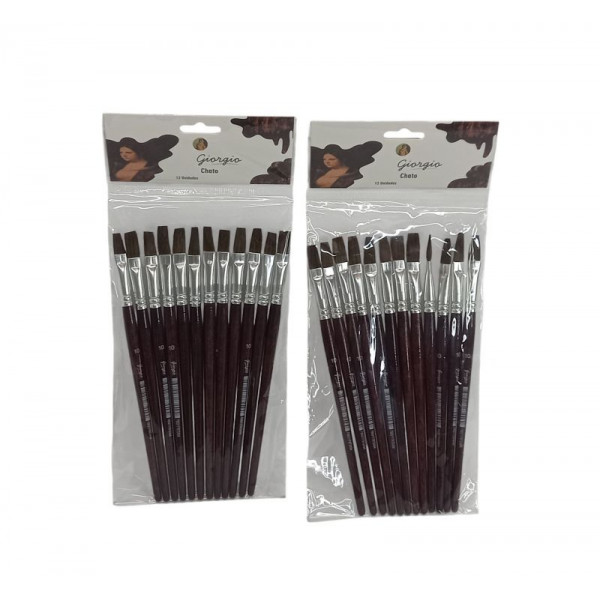 PINCEL X12 Nro10 CHATO PELO DE PONY 351-10 ASB