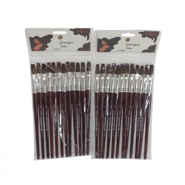 PINCEL X12 Nro12 CHATO PELO DE PONY 351-12 ASB