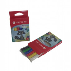 PLASTILINA X 6 GLITER JJ025-6G SKYCOLOR