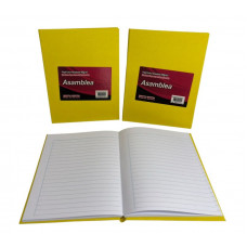 CUADERNO 19X23.5  RAYADO 98hjs 90gr T/D AMARILLO 425  ASAMBLEA