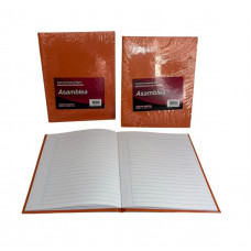 CUADERNO 19X23.5  RAYADO 48hjs 90gr T/D NARANJA 428  ASAMBLEA
