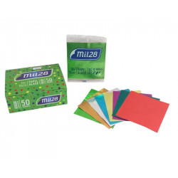 PAPEL GLACE METALIZADO 10X10cm X10hjs SURT 6900 MIL28