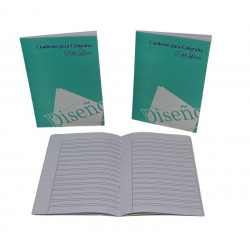 CUADERNO CALIGRAFIA DOBLE LINEA 24hjs 90grs 20X15cm  50  DISEÑO