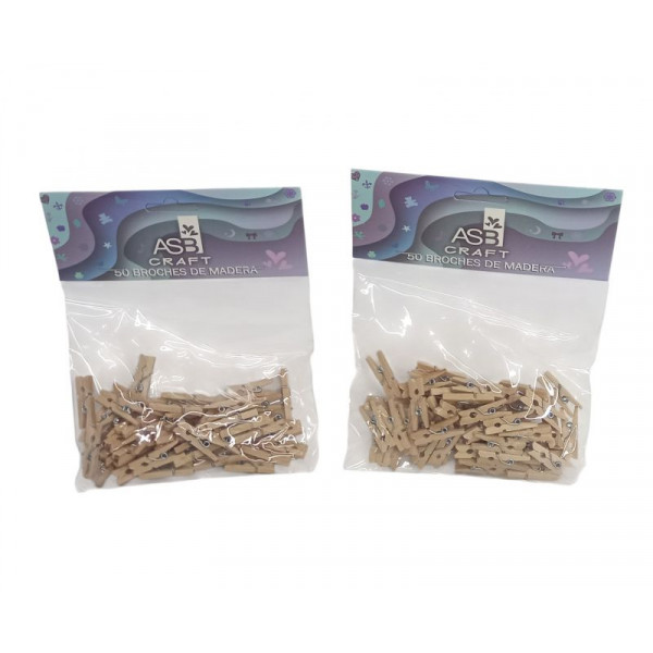 BROCHE MADERA X50 COLOR NATURAL 2.5mm  611/11  ASB