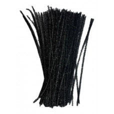 LIMPIAPIPAS METALIZADO X25uni NEGRO X30cm  6609  ASB