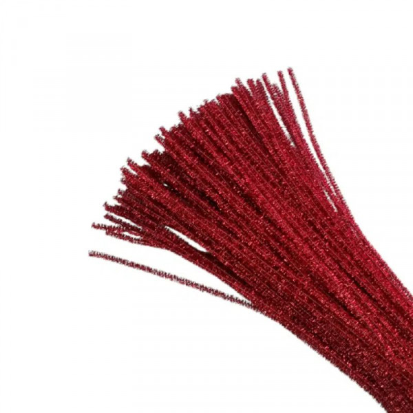 LIMPIAPIPAS METALIZADO X100uni ROJO 30X60cm  6604  ASB