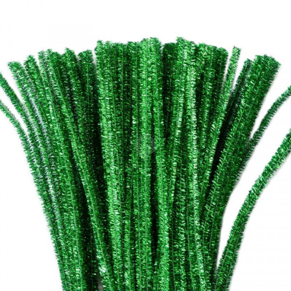 LIMPIAPIPAS METALIZADO X100uni VERDE 30X60cm  6605  ASB