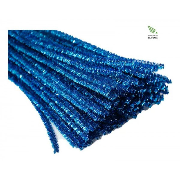 LIMPIAPIPAS METALIZADO X100uni AZUL 30X60cm  6606  ASB