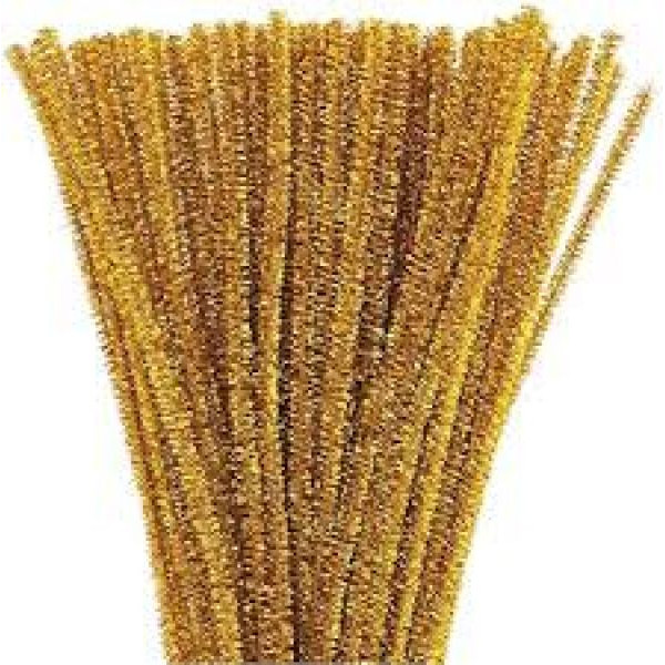 LIMPIAPIPAS METALIZADO X100uni ORO 30X60cm  6601  ASB