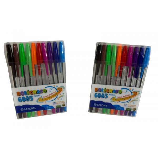BOLIGRAFO SET X10 COLORES 0.7mm 6085 SABONIS