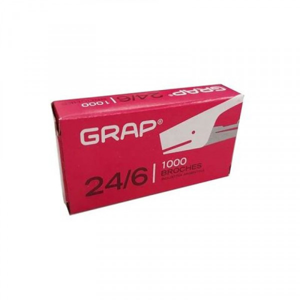 BROCHE 24/6 X 1000 UNIDADES 555 GRAP
