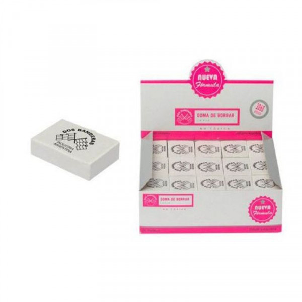 GOMA DE BORRAR LAPIZ X60uds  3060  DOS BANDERAS