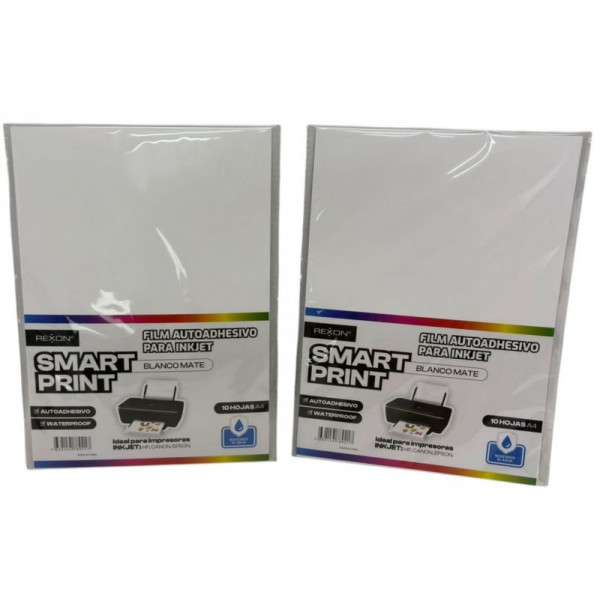 FILM ADHESIVO INKJET A4 X10 BLANCO MATE  16532  REX