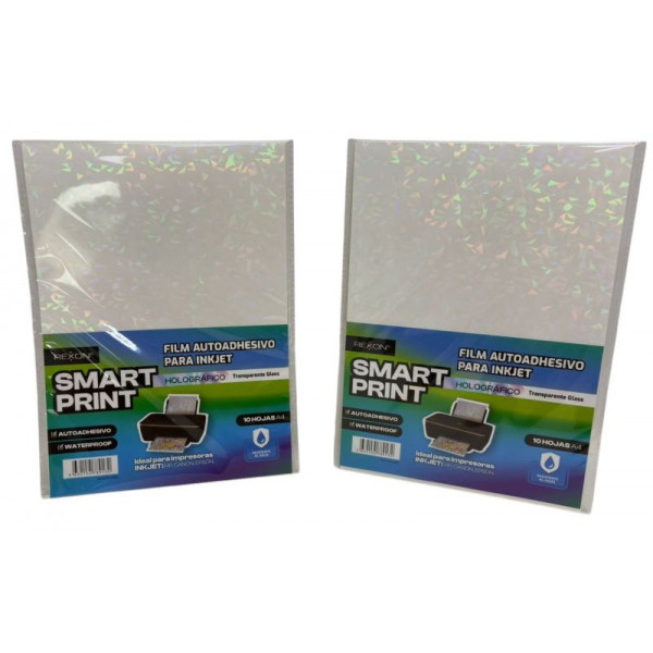 FILM ADHESIVO INKJET A4 X10 TRANSPARENTE GLASS  16541  REX