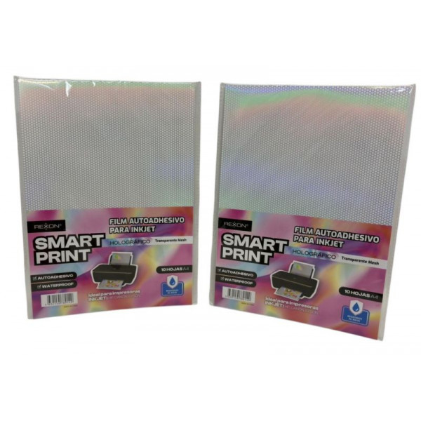 FILM ADHESIVO INKJET A4 X10 TRANSPARENTE MESH  16540  REX