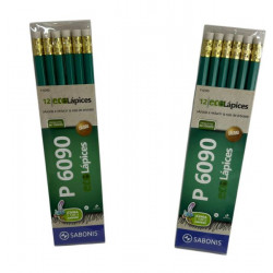 LAPIZ GRAFITO HB C/GOMA  X12 FLEX 6090 SABONIS