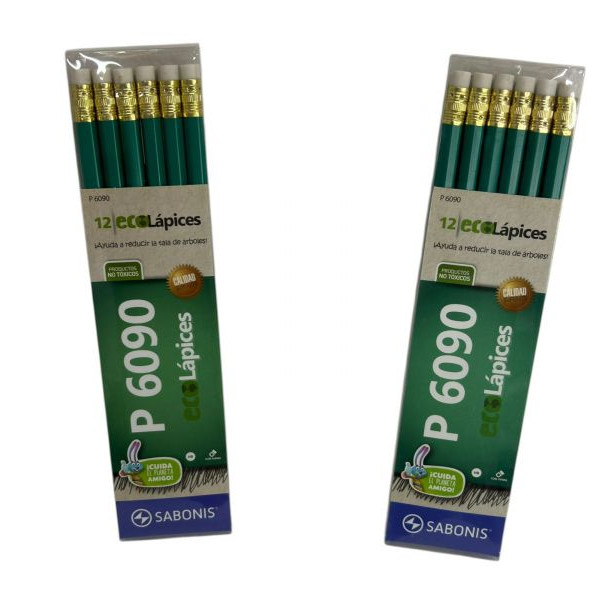LAPIZ GRAFITO HB C/GOMA  X12 FLEX 6090 SABONIS