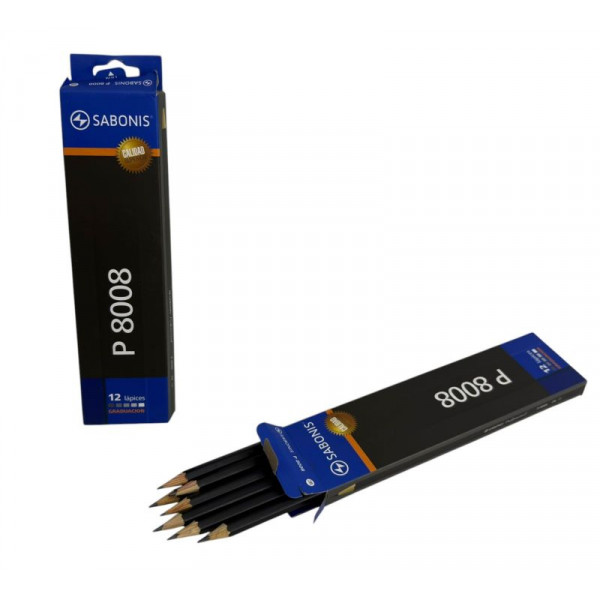 LAPIZ GRAFITO GRADUADO 3B X12 P8008 SABONIS