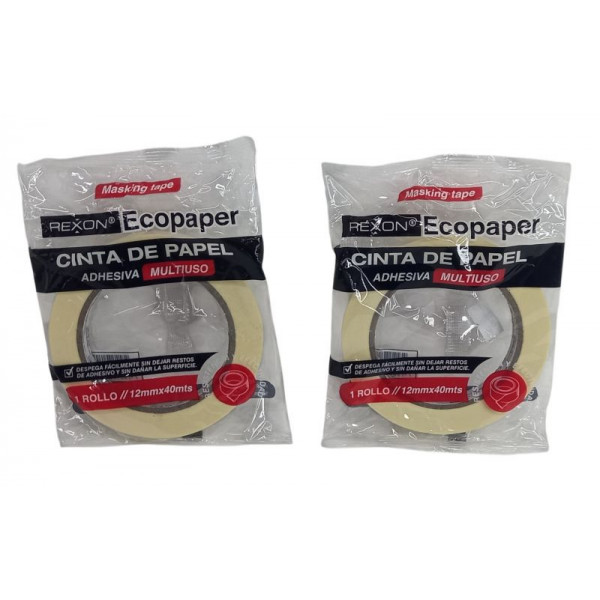CINTA DE PAPEL 12mmX40mts  15015   REXON