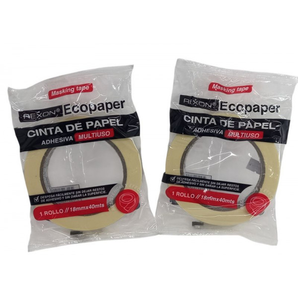CINTA DE PAPEL 18mmX40mts  15016   REXON