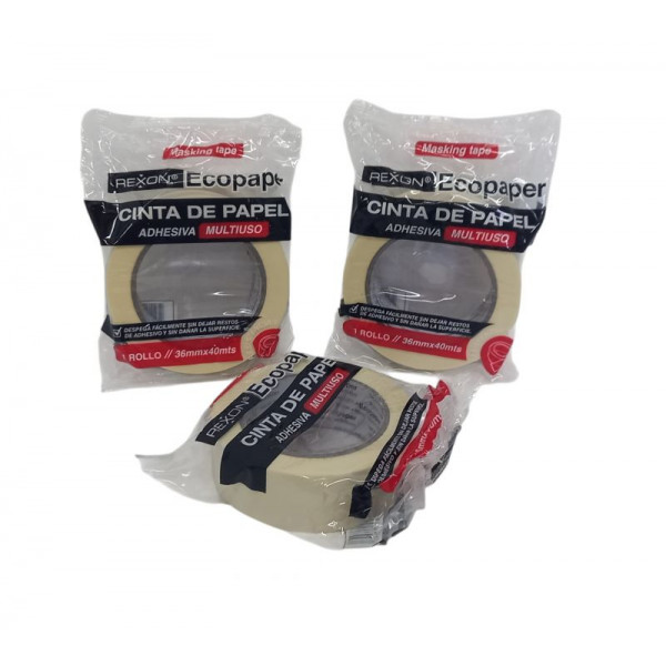 CINTA DE PAPEL 36mmX40mts  15018   REXON