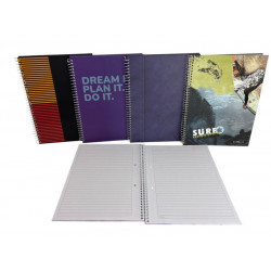 CUADERNO 22X29cm T/DURA 80hjs RAYADO VARON  ASAMBLEA