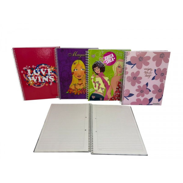 CUADERNO 22X29cm T/DURA 80hjs RAYADO NENA  ASAMBLEA