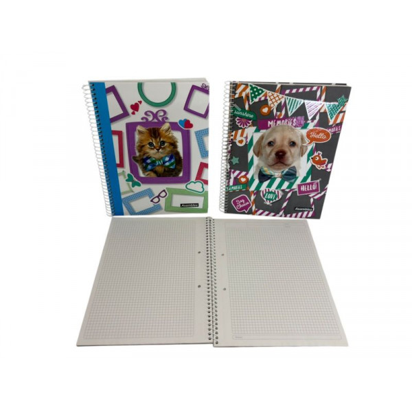 CUADERNO 22X29cm T/DURA 80hjs CUADRICULADO NENA  ASAMBLEA