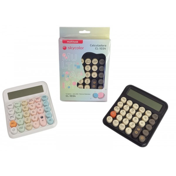 CALCULADORA 14 DIGITOS 140X160mm  CL-1034  SKYCOLOR