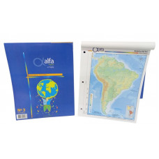 MAPA Nro 3 AMERICA DEL SUR FISICO-POLITICO  X40u  3240583 ALFA