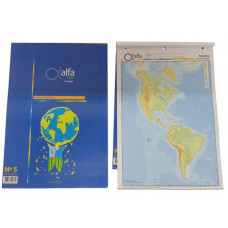 MAPA OFICIO AMERICA FISICO-POLITICO  X20u 5240811  ALFA