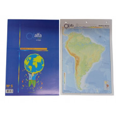 MAPA OFICIO AMERICA DEL SUR FISICO-POLITICO  X20u 5240835 ALFA