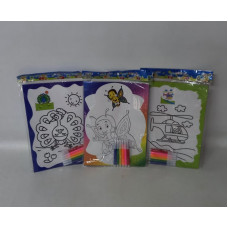HOJAS P/PINTAR A4 +6 MARCADORES