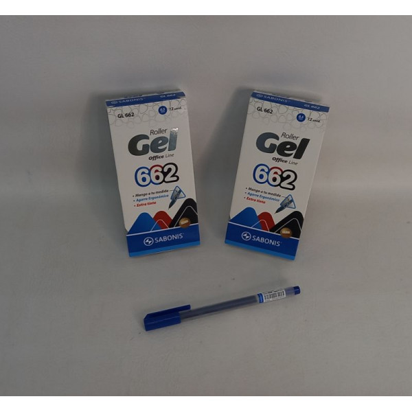 ROLLER GEL X12 UNIDADES 0.5MM GL662AZUL