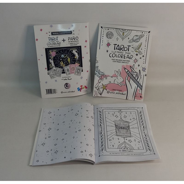 LIBRO TAROT ILUSTRADO PARA COLOREAR X48 PAG 28X20CM 1217