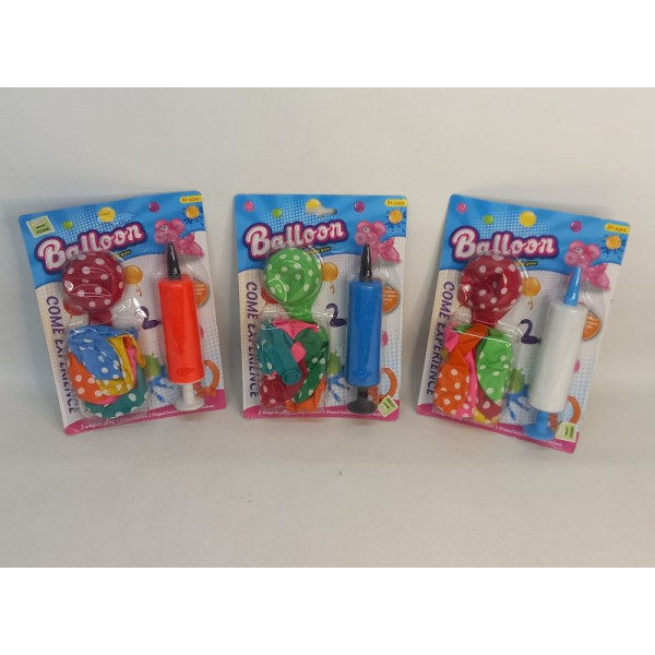 6 GLOBOS LUNARES + INFLADOR BL 9061