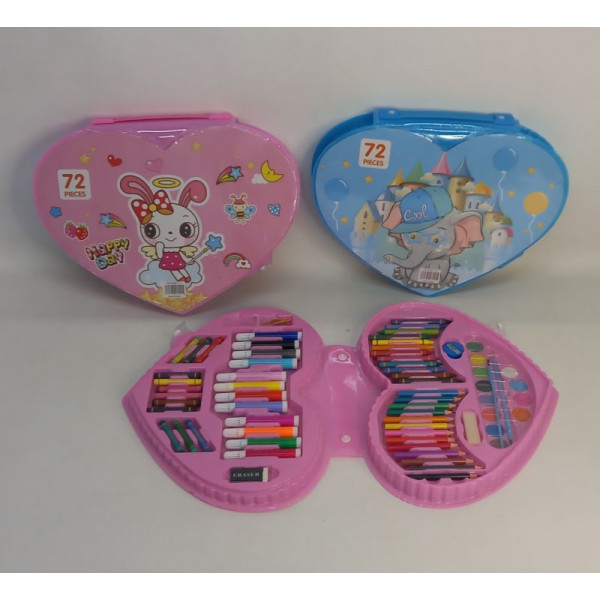 SET PARA PINTAR CORAZON 72 PZAS 35X27CM BL9223